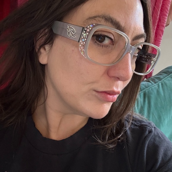 UNREAL blumarine 90s y2k eyeglasses frames * read description iridescent - Picture 8 of 10
